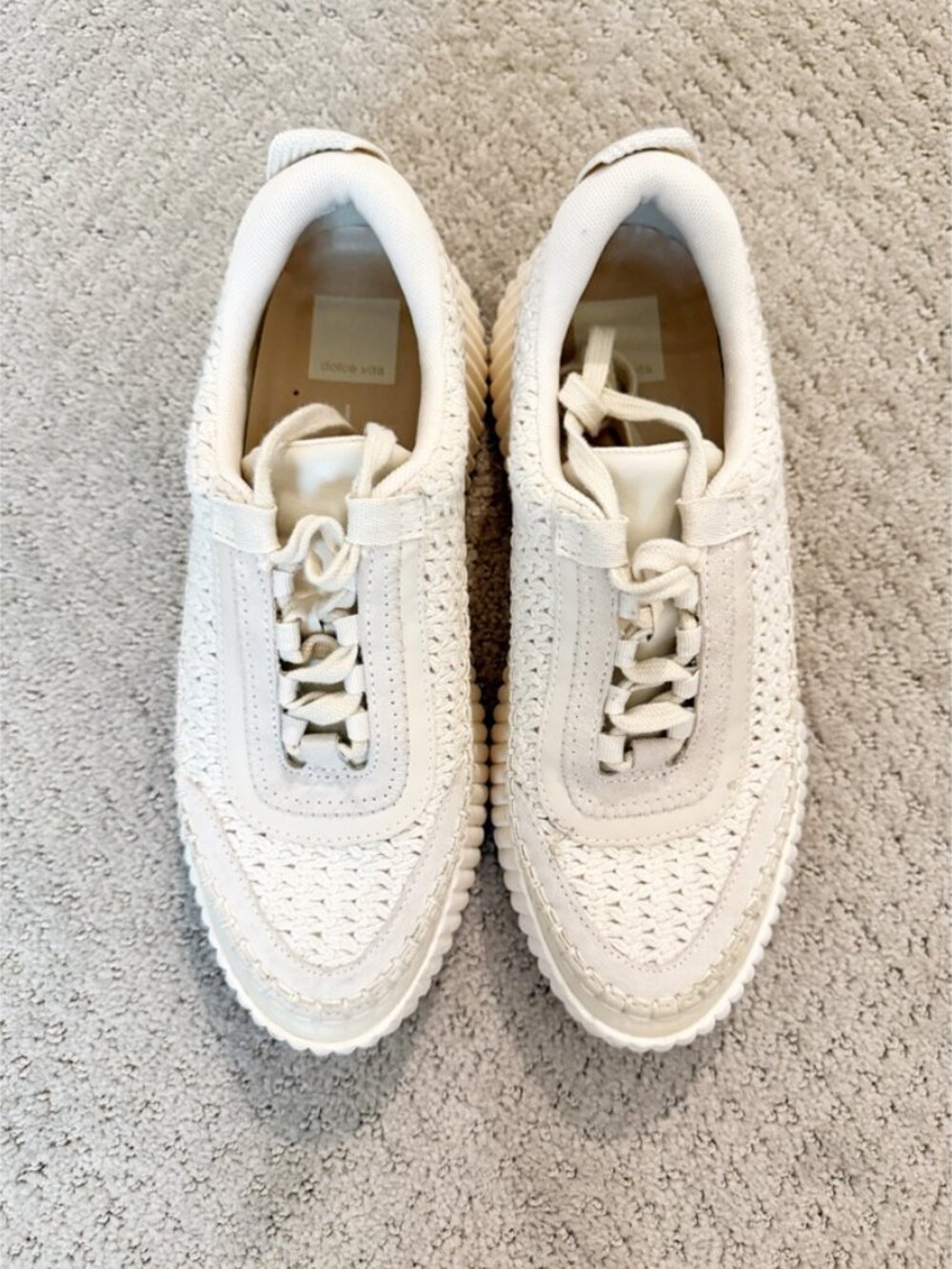 Dolce Vita Cream Dolen Crochet Sneaker (8.5) - Picture 3 of 10